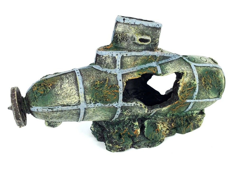 ADORNO ACUARIO RESINA SUBMARINO M 11&quot;
