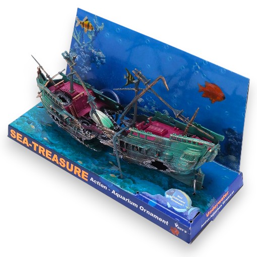 ADORNO ACUARIO BARCO ROTO HUNDIDO