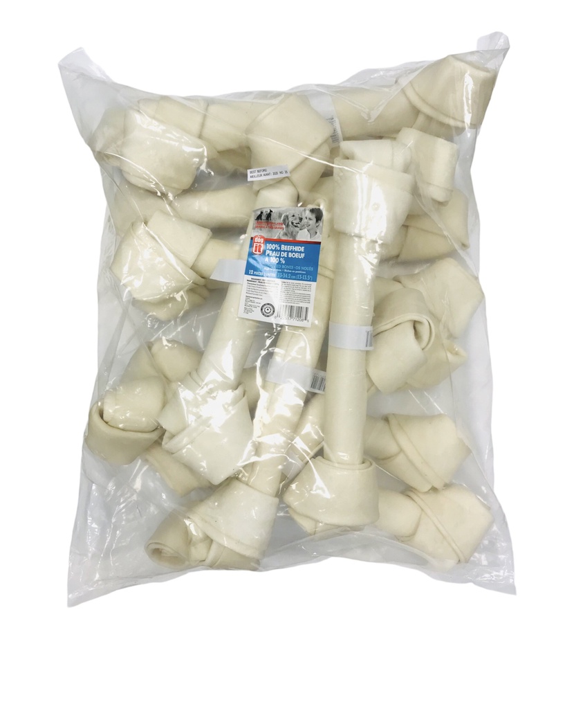 HUESO PERRO ANUDADO BLANCO 13&quot; 12/1