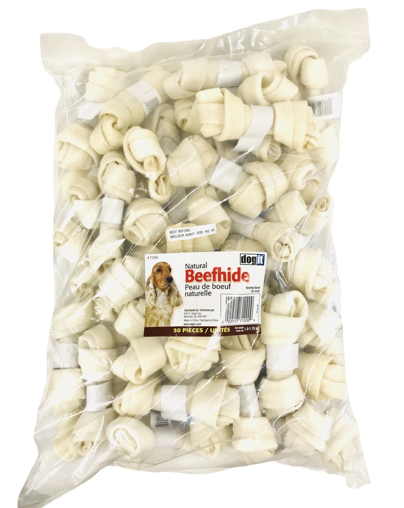HUESO PERRO ANUDADO BLANCO 4.5&quot; 50/1