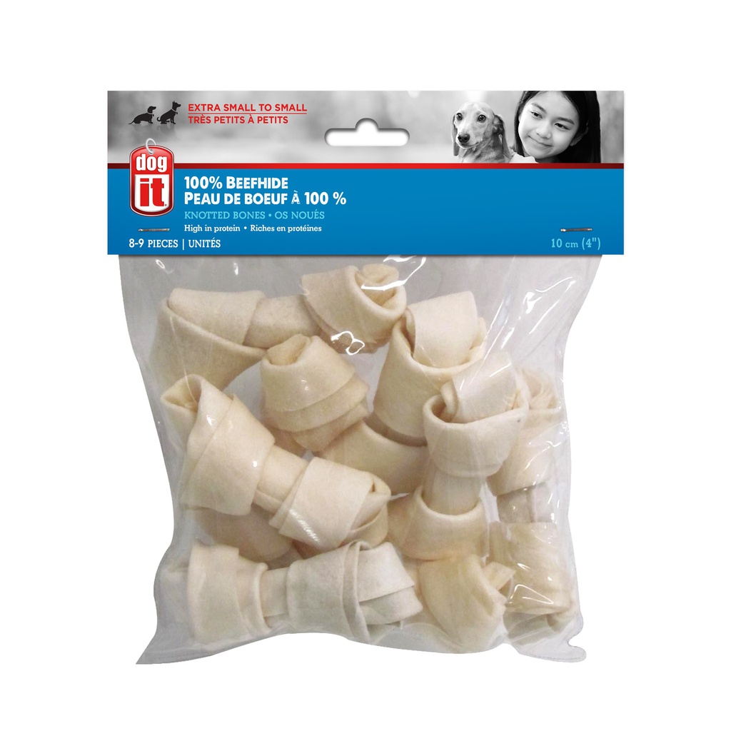HUESO PERRO BLANCO 4&quot; 8/1