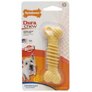 JUGUETE PERRO NYLABONE DURA CHEW SMALL RUGOSO SABOR POLLO