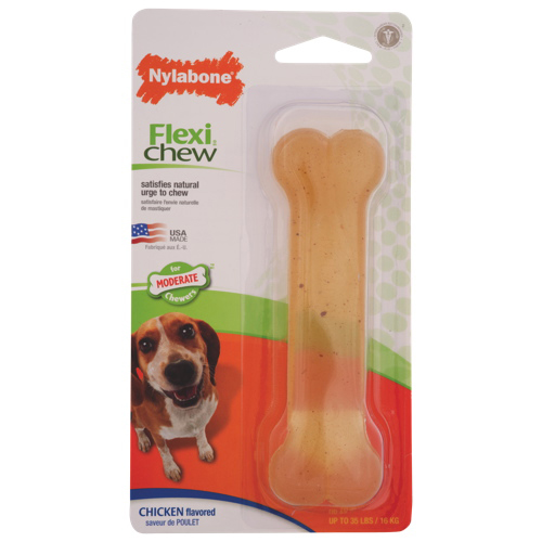 JUGUETE PERRO NYLABONE FLEXI CHEW WOLF SABOR POLLO