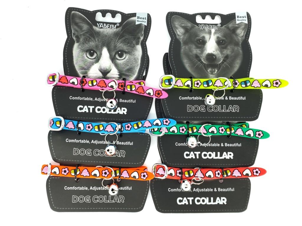 COLLAR GATO GOMA AJUST. C/CASCABEL 3/8&quot;7-11&quot;
