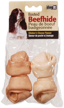 HUESO PERRO SABOR QUESO ANUDADO 4&quot; 2/1