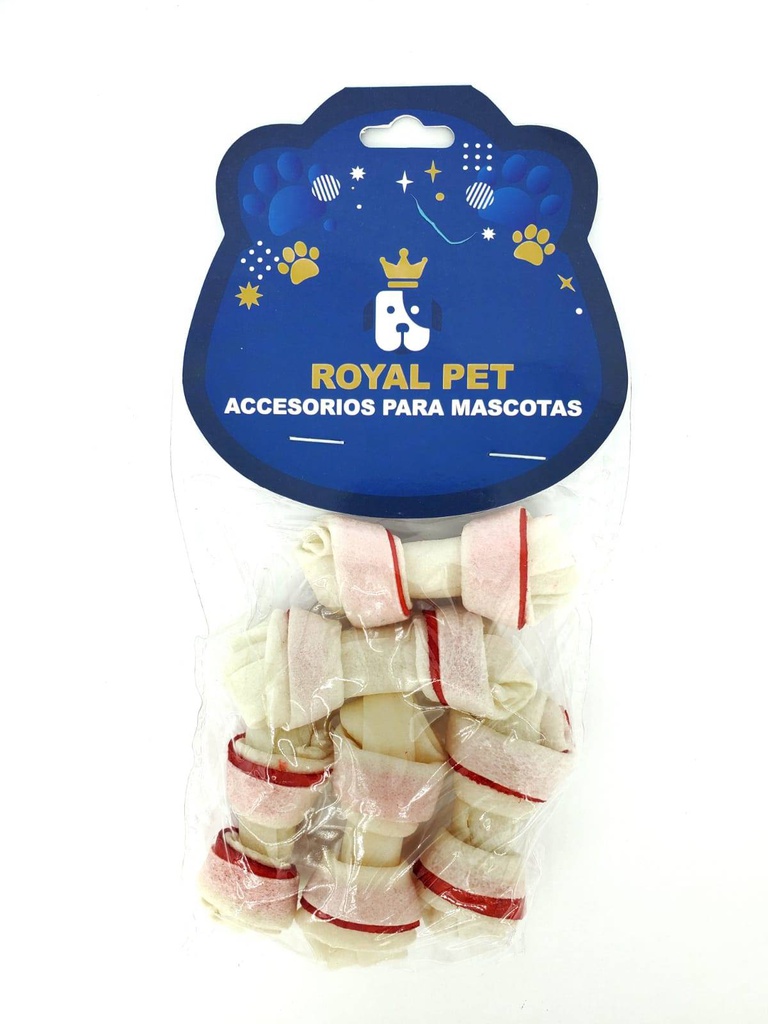 HUESO PERRO ANUDADO BLANCO C/SABOR 2.5&quot; 5/1