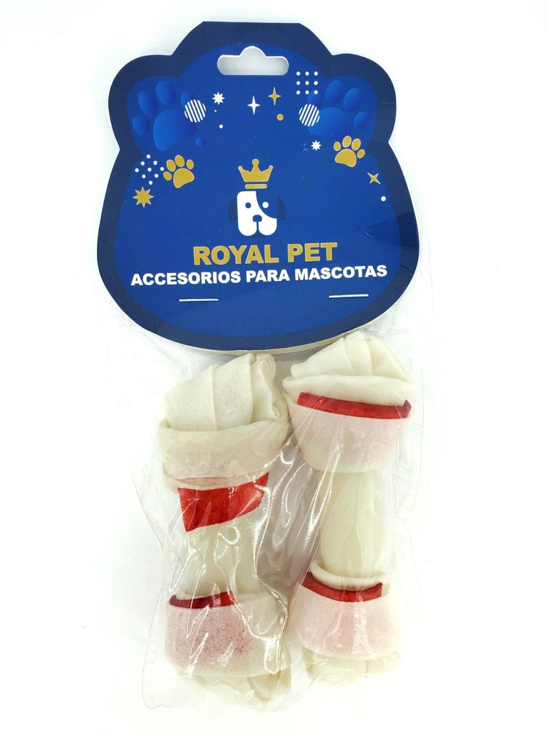 HUESO PERRO ANUDADO BLANCO C/SABOR 4.5&quot; 2/1