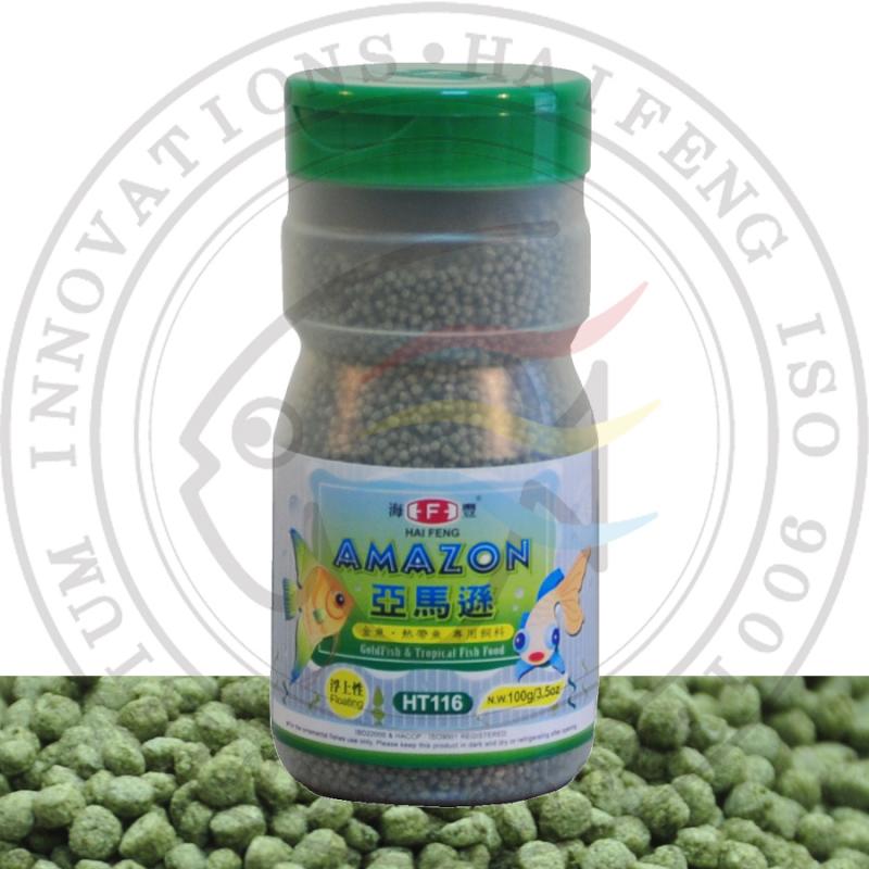 ALIMENTO PECES PELETIZADO MINI AMAZON VERDE 100 GR