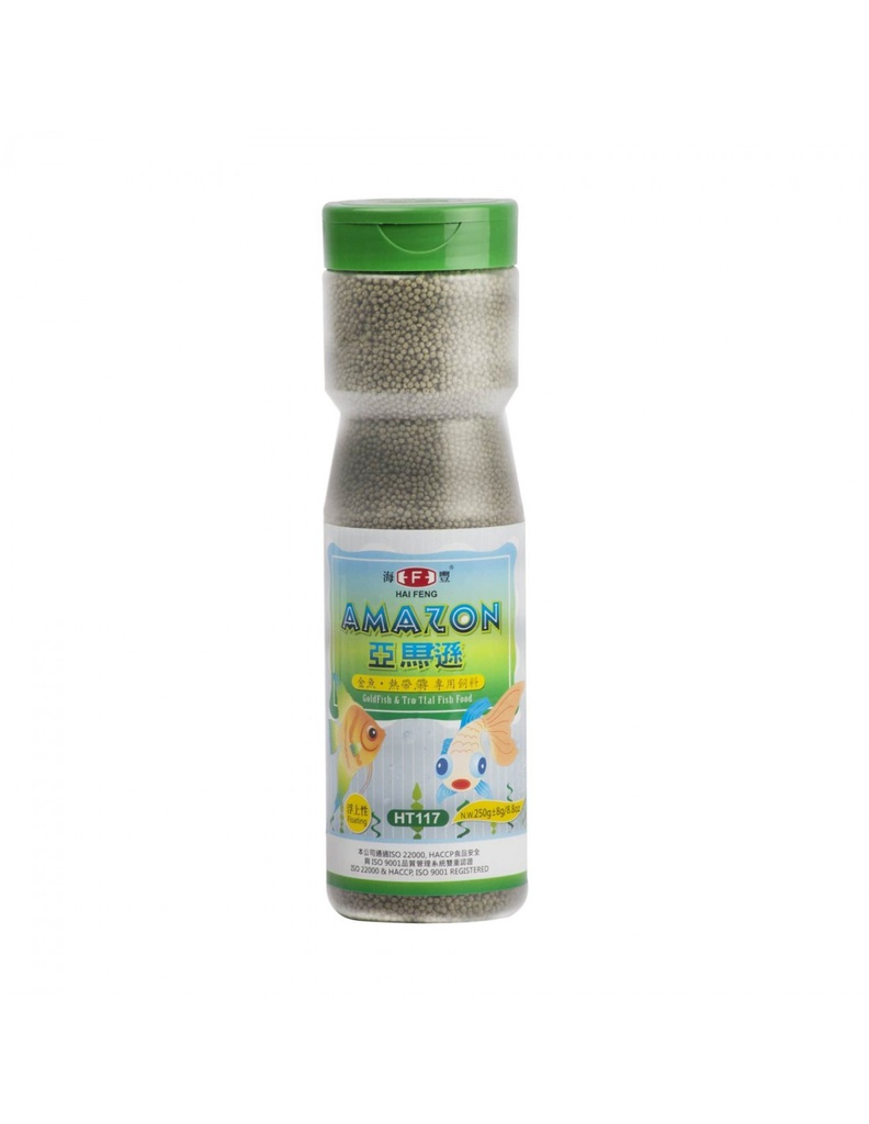 ALIMENTO PECES PELETIZADO MINI AMAZON VERDE 250GR