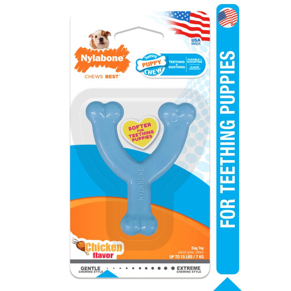 JUGUETE NYLABONE PUPPY CHEW 3.5&quot; &lt;15LBS SABOR POLLO