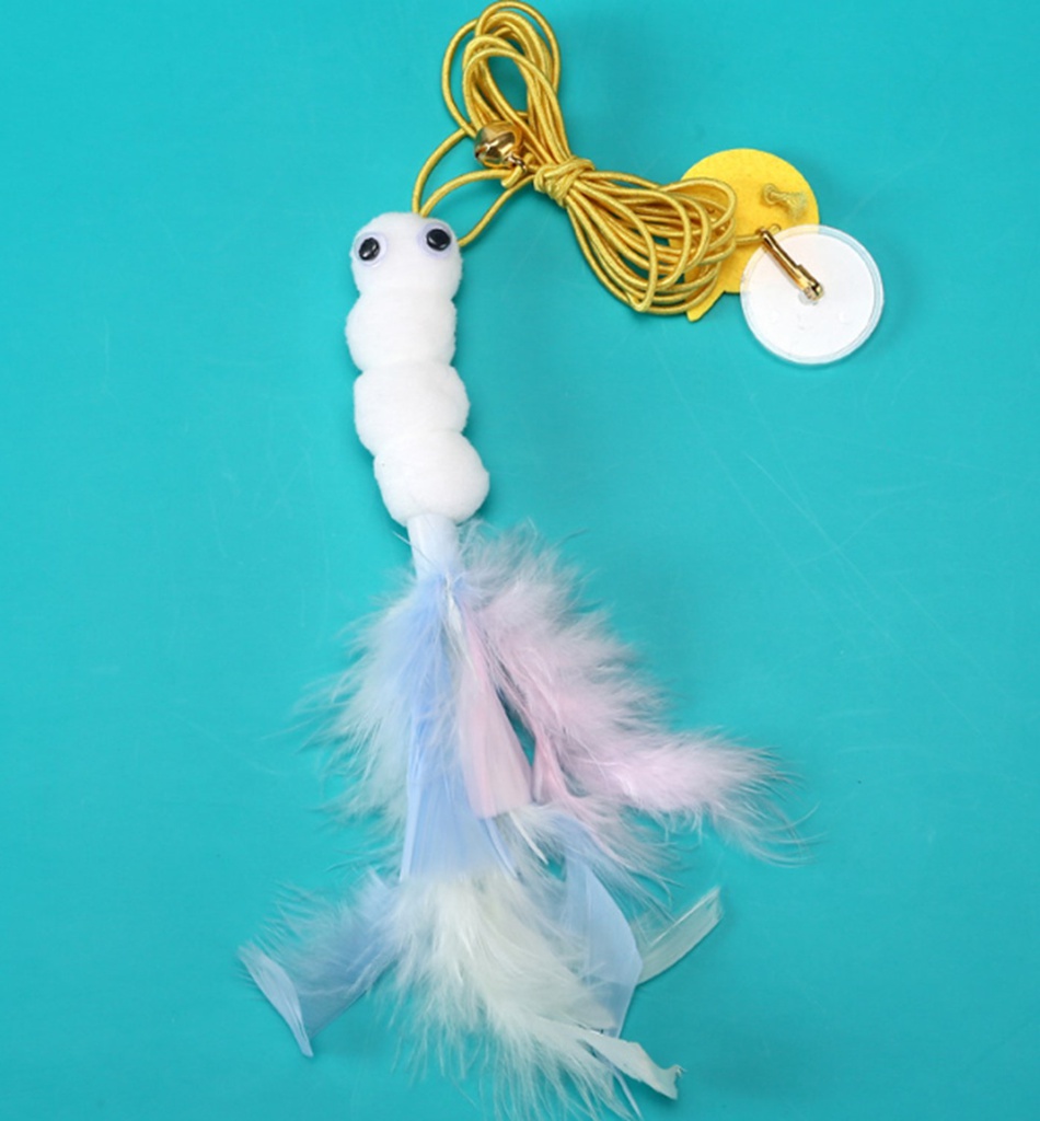 JUGUETE GATO C/ELASTICO Y VENTOSA 22CM