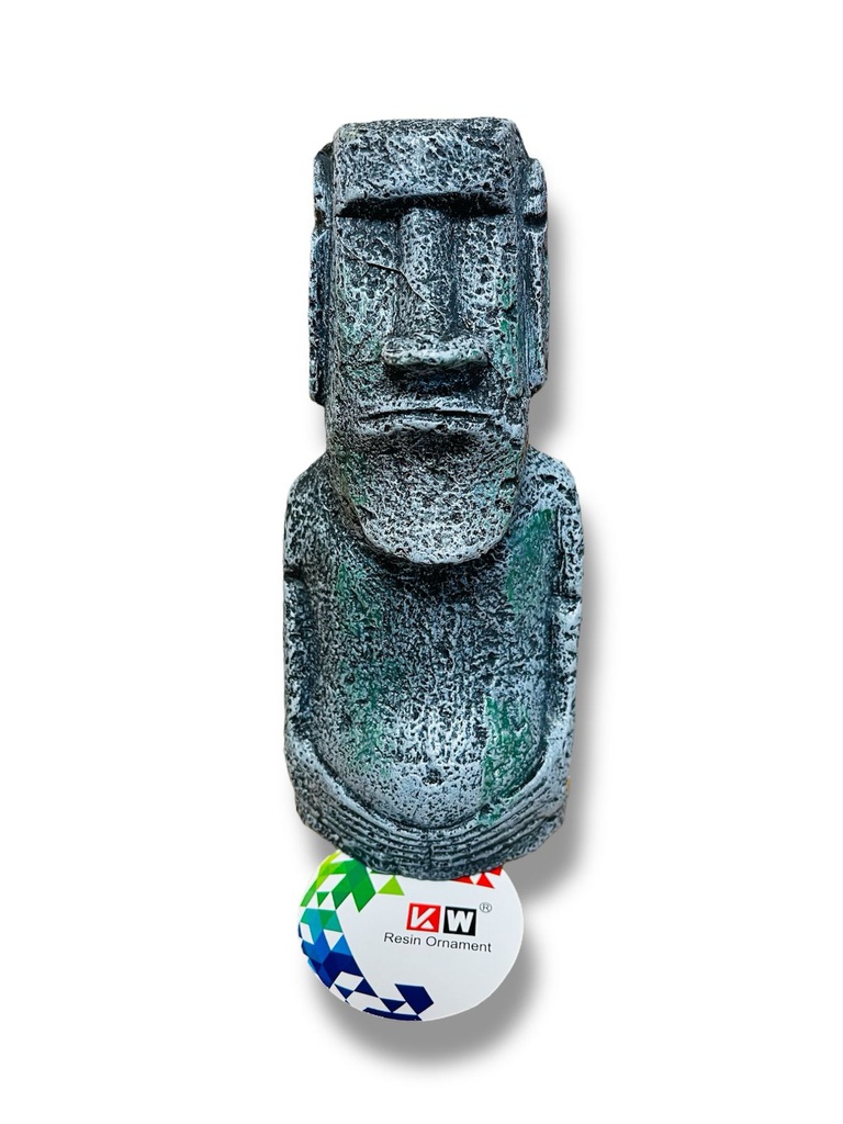 ADORNO ACUARIO RESINA ESTATUA MOAI 7&quot;