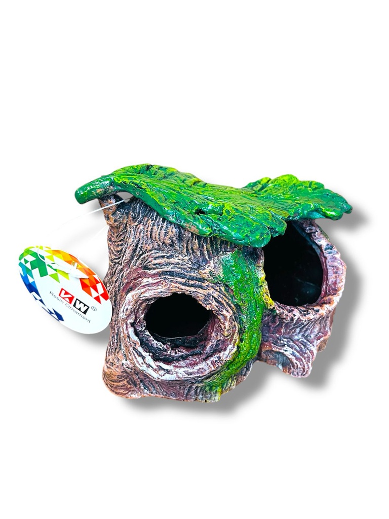 ADORNO ACUARIO RESINA TRONCO CASA SMALL 5&quot;