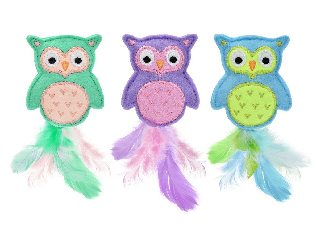 JUGUETE GATO BUHOS C/CATNIP 4&quot;