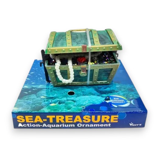 [O-15C] ADORNO ACUARIO COFRE TESORO LARGE