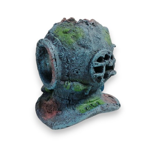 [CH-2814] ADORNO ACUARIO RESINA CABEZA DE BUZO SMALL 6&quot;