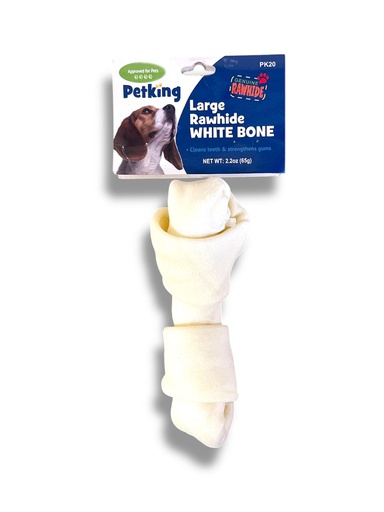 [PK-20] HUESO PERRO ANUDADO BLANCO 7&quot;