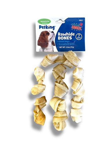 [PK-1] HUESO PERRO ANUDADO NATURAL 3&quot; 4/1