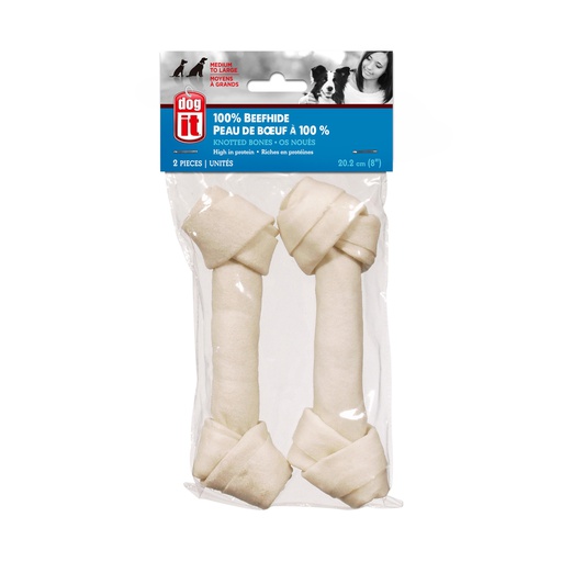 [71154] HUESO PERRO BLANCO 8&quot; 2/1