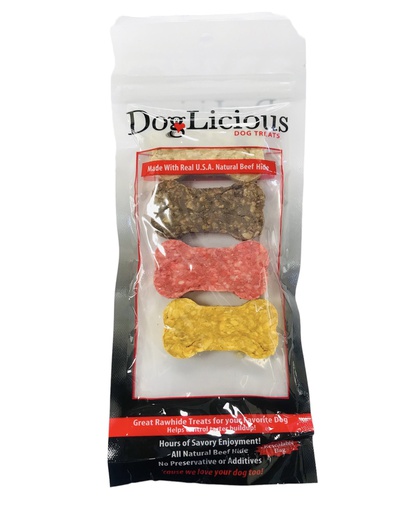 [50465] HUESO PERRO MUNCHY COLORES 2.5&quot; 4/1