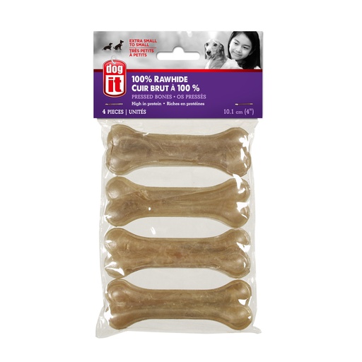 [71331] HUESO PERRO NATURAL 4&quot; 4/1 CRUDO