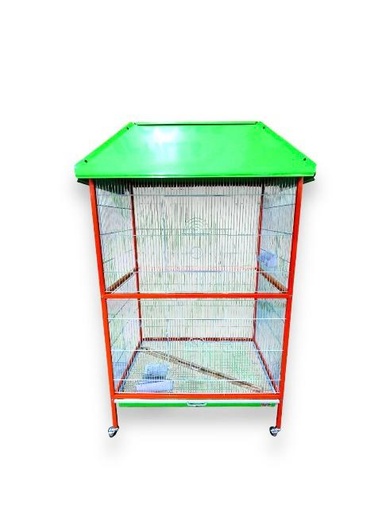 [BE-19] JAULA AVE XL C/BASE TIPO CASA (37&quot;X27&quot;X67&quot;)