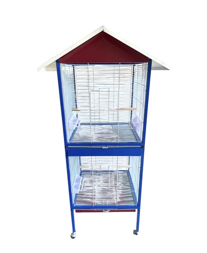 [BE-22] JAULA AVE XL TIPO CASA 2 DIVISIONES (23&quot;X23&quot;X65&quot;)