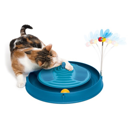 [43001] JUGUETE GATO CIRCUITO PELOTA Y MASAJEADOR