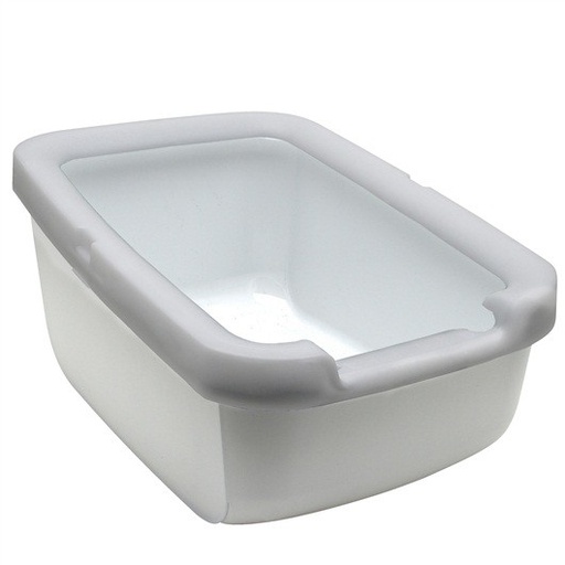 [58701] SANITARIO P/GATO ABIERTO C/BORDE GRUESO GRIS (22&quot;X16&quot;X11&quot;)